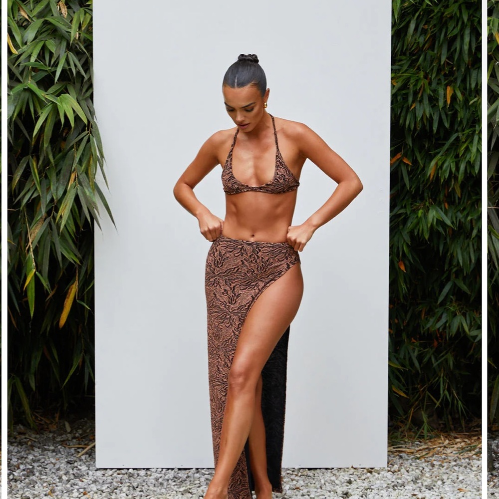 NWT Brown Bra & Maxi Skirt Set